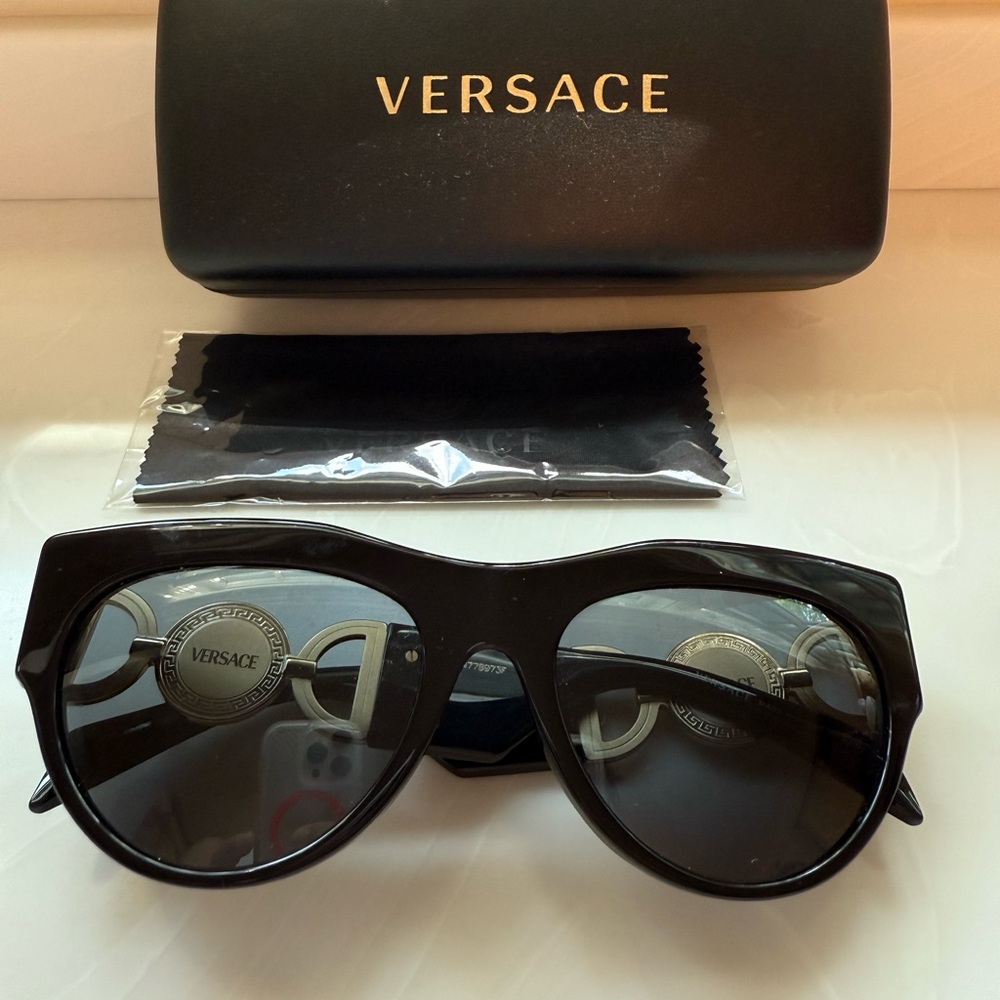 Versace Glossy Black Sunglasses